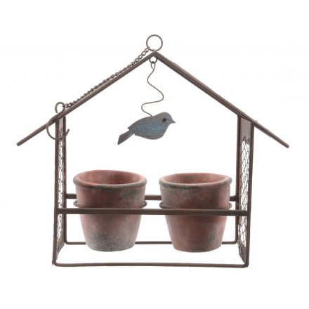 Iron House With Double Planter