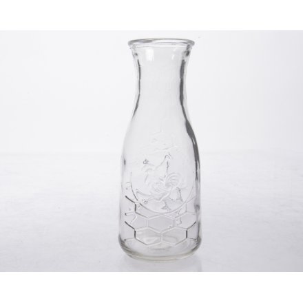 Country Chicken Glass Water Bottle