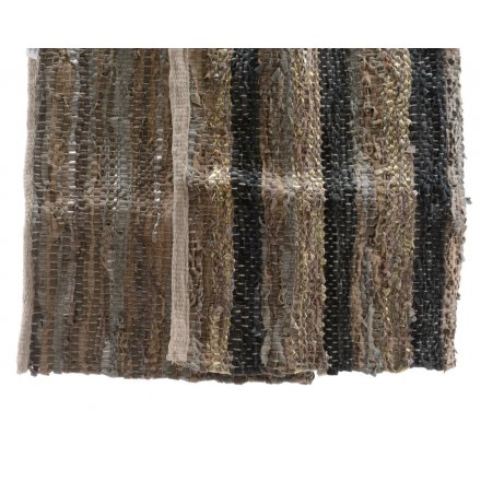 Cotton/Leather Rug, 2a