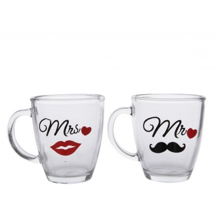 Mr & Mrs Tea Glasses, 2a