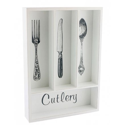 White Cutlery Tray                      