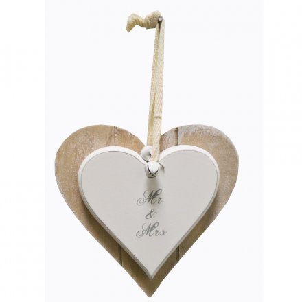 Chic double heart decorations with popular wedding text