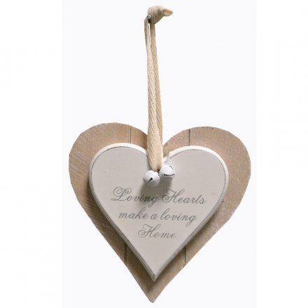 Shabby and chic hanging heart with popular text