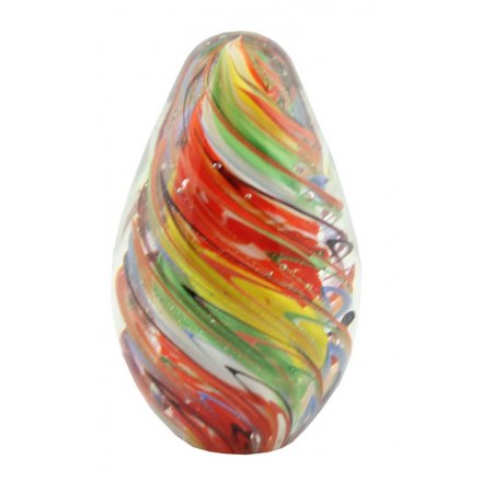  Bring a colourful decorative touch to any home space with this beautifully finished glass paperweight 