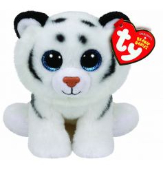 Official TY white tiger soft toy with adorable sparkly eyes.