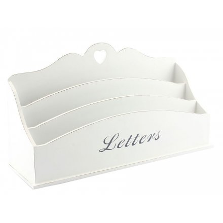 White Wooden Letter Rack XL