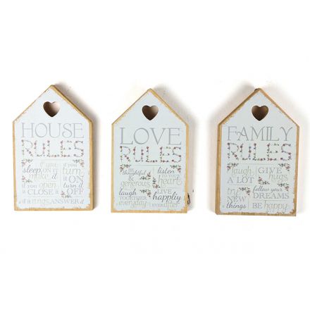 Wooden Slogan House Signs
