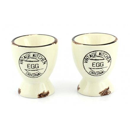 Vintage Kitchen Egg Cups Set 2 