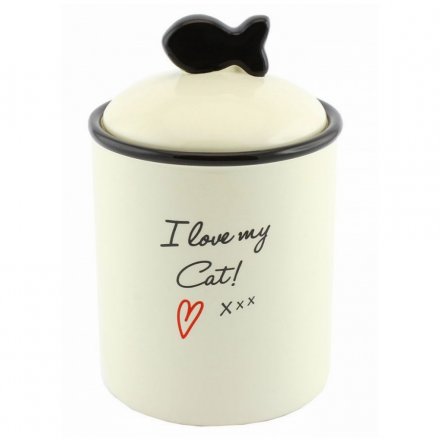 I Love My Cat Treats Jar