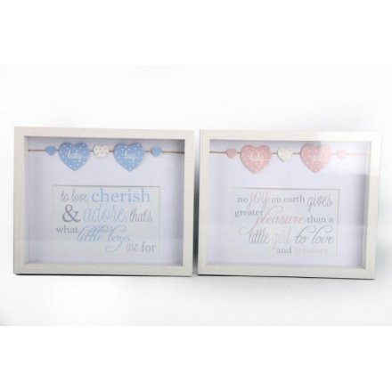 Pink And Blue Baby Frames