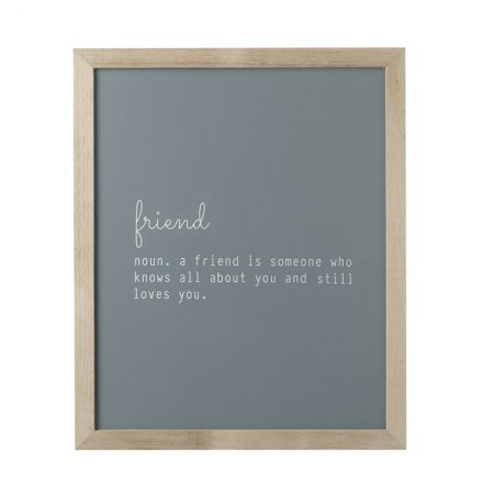 Wooden Friend Framed Sign