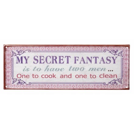 My Secret Fantasy Metal sign 40cm