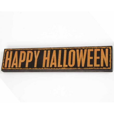 Large Happy Halloween Chunky Sign 51cm