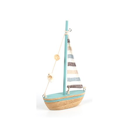 Wooden Sailboat, 20cm