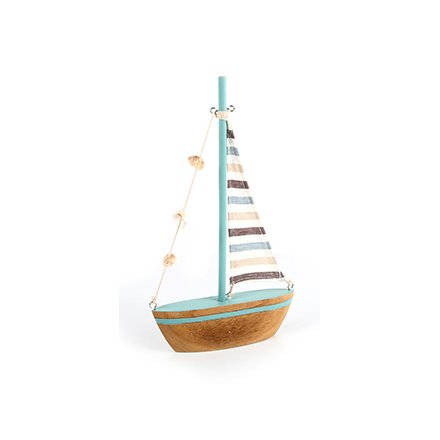 Wooden Sailboat, 29cm