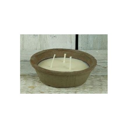 Citronella Garden Candle in Aged Redstone Pot