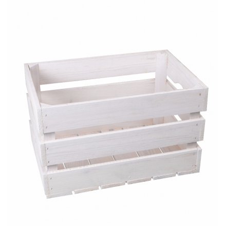 Apple Crate Storage Box 3 Slat White 