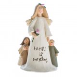 Resin angel decoration with Family text 