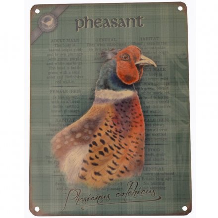 Pheasant Retro Metal sign