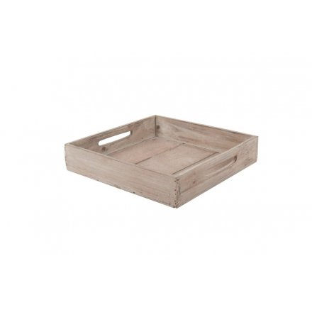 Square Wooden Tray 26cm