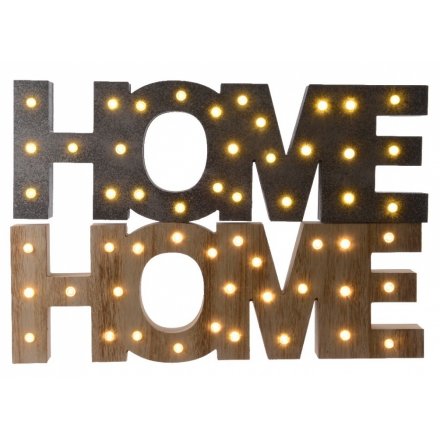 HOME LED Sign, 2 Assorted