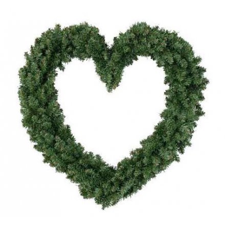 Heart Wreath Green 50cm