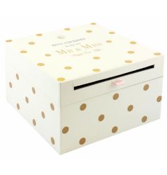 From the new Mad Dots range, a Mr & Mrs card collection box