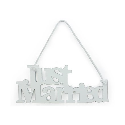 Just Married Hanging Plaque