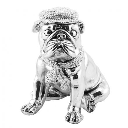 Silver Art Bulldog Sitting