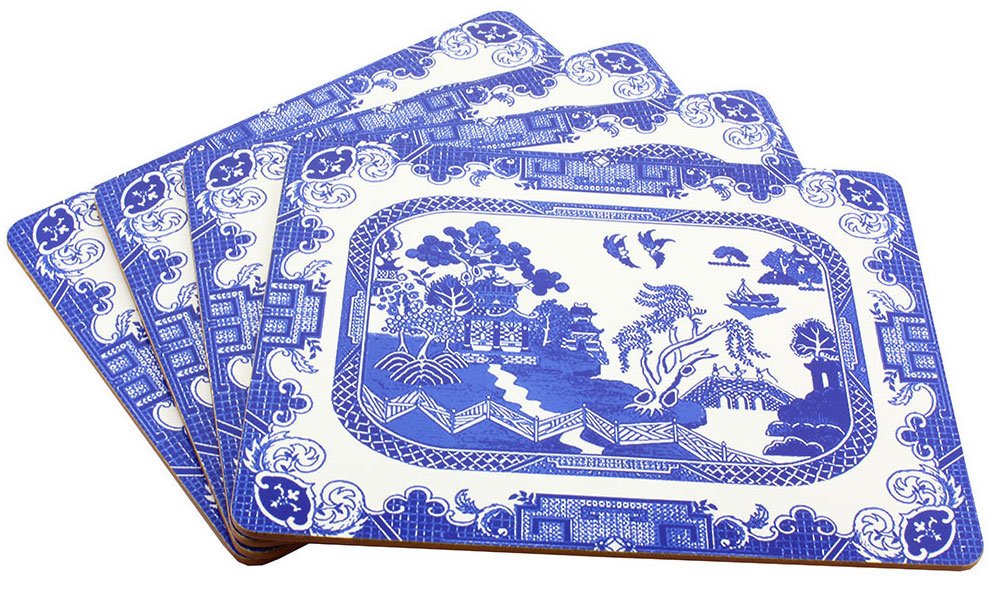 LP92268 / Blue Willow Placemats Set Of 4 28249 Kitchen & Dining