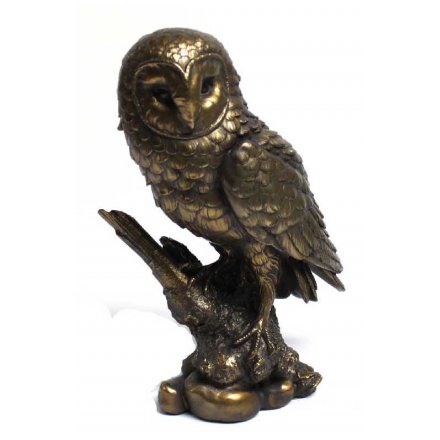Reflections Bronzed Owl, 32cm