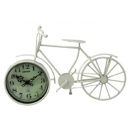 Medium Cream Bike Clock