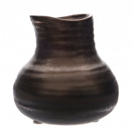 Reactive Bronze Dented Effect Vase 10cm