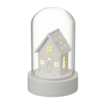 Winter House In Dome w/ LED 9cm
