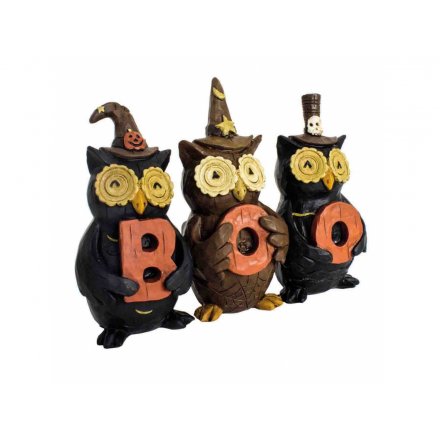 BOO Owl Halloween Sign
