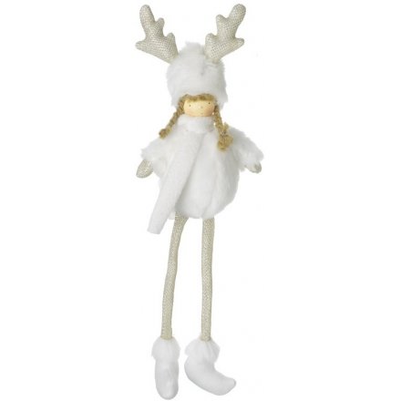 Girl Reindeer Hanging Ornament