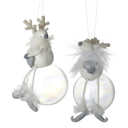 Hanging Reindeer W/Bubble