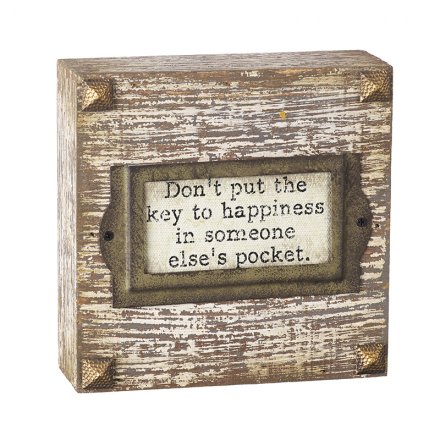 Key To Happiness Plaque