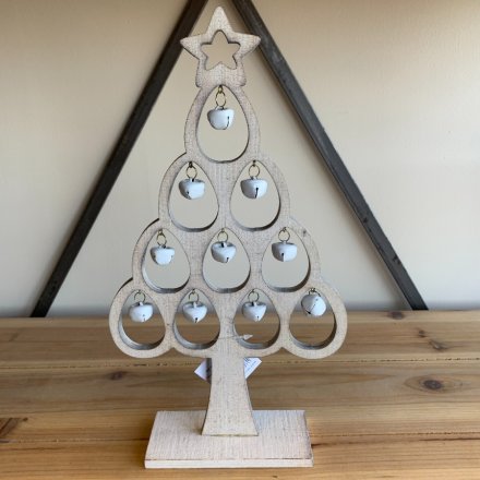 Simplistic Alpine Christmas Tree w Bells 25cm