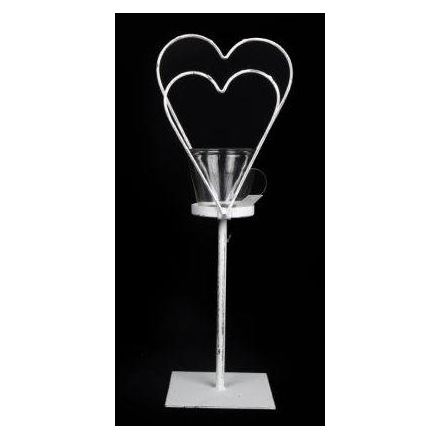 Medium Metal Heart Candle Holder