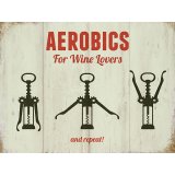 A new metal sign with humorous image and text 
