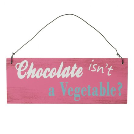 Chocolate Vegetable Funny Sign 
