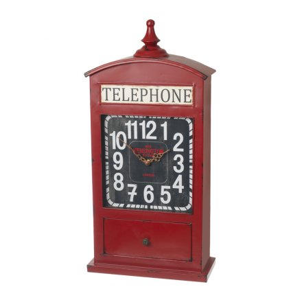 Telephone Metal Clock Ornament 