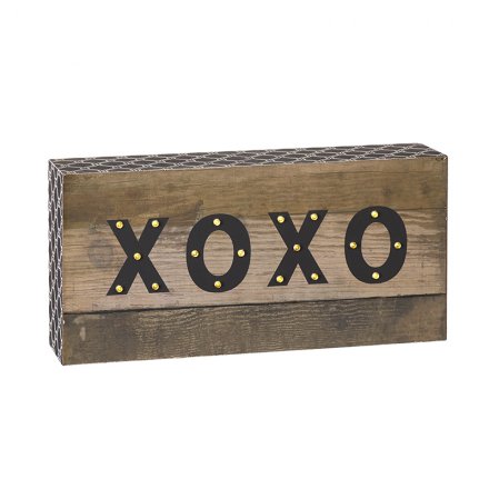 Wooden LED XOXO Sign