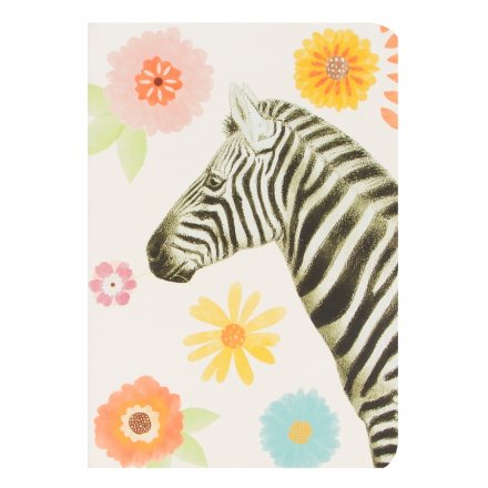 Zebra Floral A5 Notebook