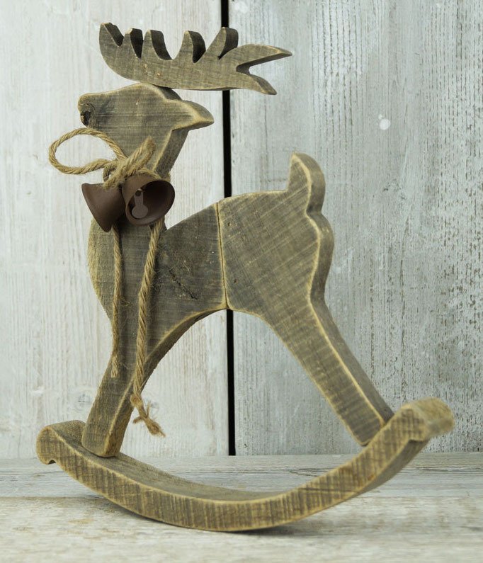 Wooden Rocking Reindeer | 29327 | Christmas / Ornaments | Rosefields