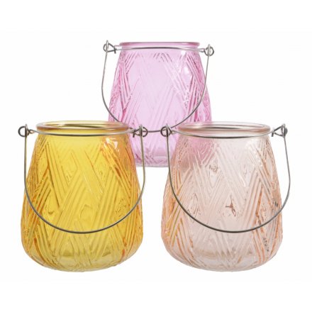 Colourful Glass Candle Holders