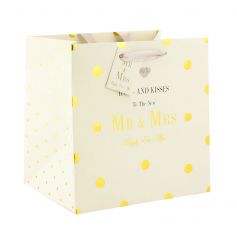 Wedding gift bag from the mad dots collection with sweet text 