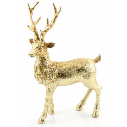 Gold Reindeer Figure, Small