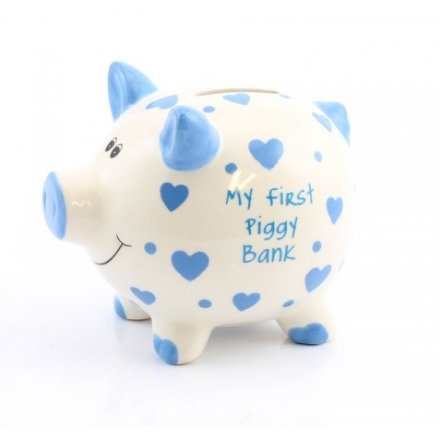 Small My First Piggy Bank Blue 
